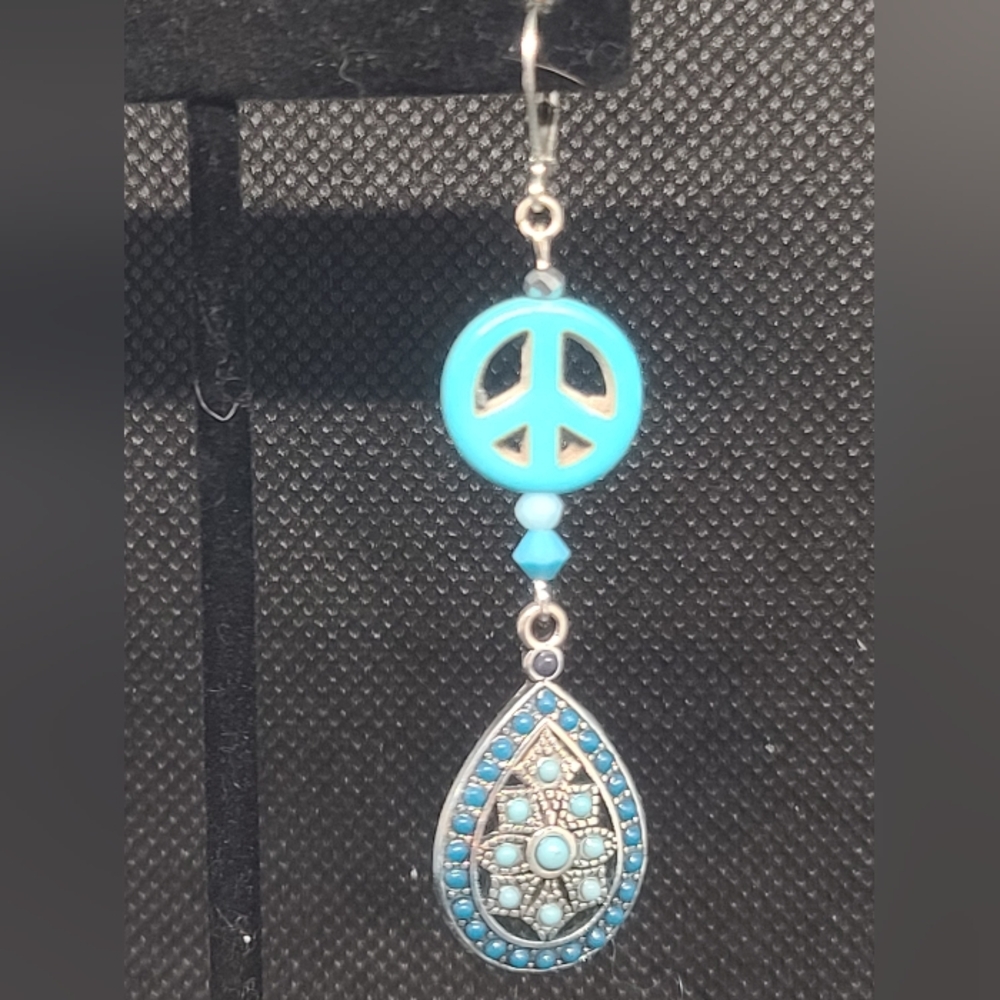 Hand Crafted Boho Peace Earrings
